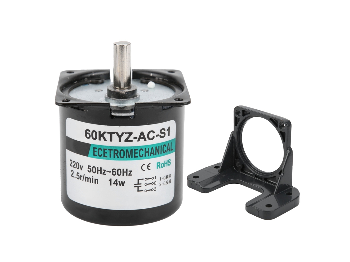 Motor Micro Síncrono Ac Com Redução De Velocidade 2.5rpm Ac220v Metal Gear Acessórios