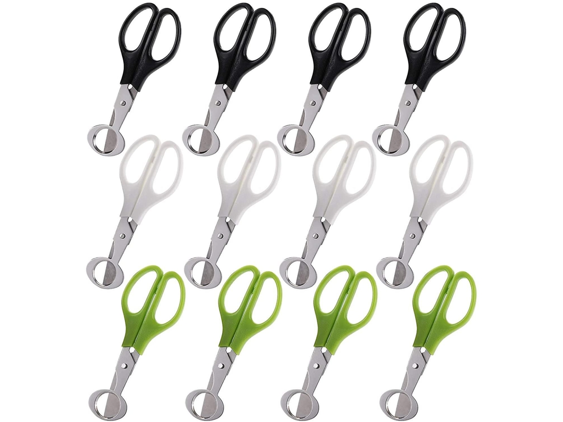 Tesoura de aço inoxidável para ovos de codorna (pacote com 12) e cortador de parede para pombos Slowmoose