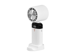 Ventilador Portátil Dobrável com Função de Resfriamento, 3 Velocidades, Visor Lcd e Bateria de 3600mah, Fabricado na Cor Branca BRILVIBERA