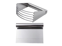 Set de Raspador Y Cortador de Masa de Acero Inoxidable Con Escala Medidora para Pasteles Y Repostería