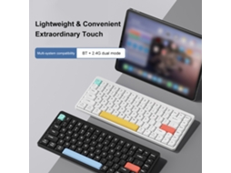Teclado Gamer Sem Fio Iblancod K84 Com 84 Teclas 2.4g+bt5.0 Para Mac/windows