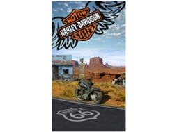 Toalha De Praia Microfibra Harley Davidson Na Route 66