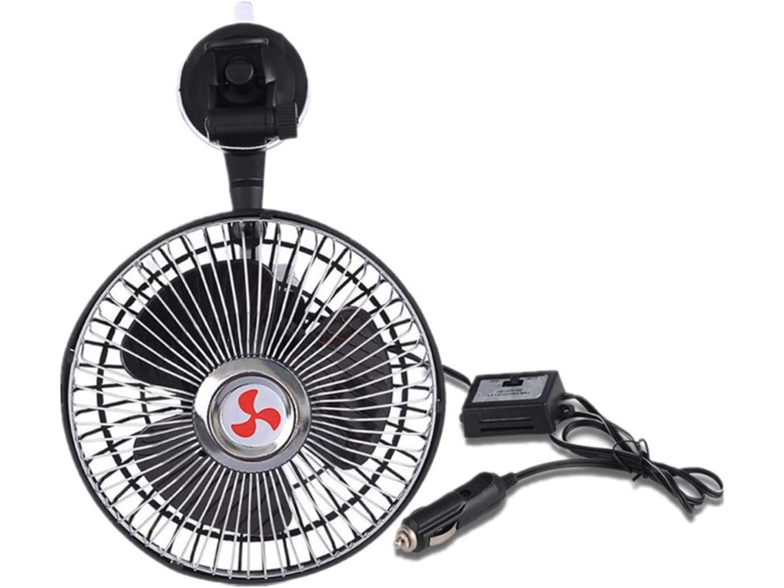 Ventilador Automotivo De 6 Polegadas E 24v Em Abs Metal Com Ventosa