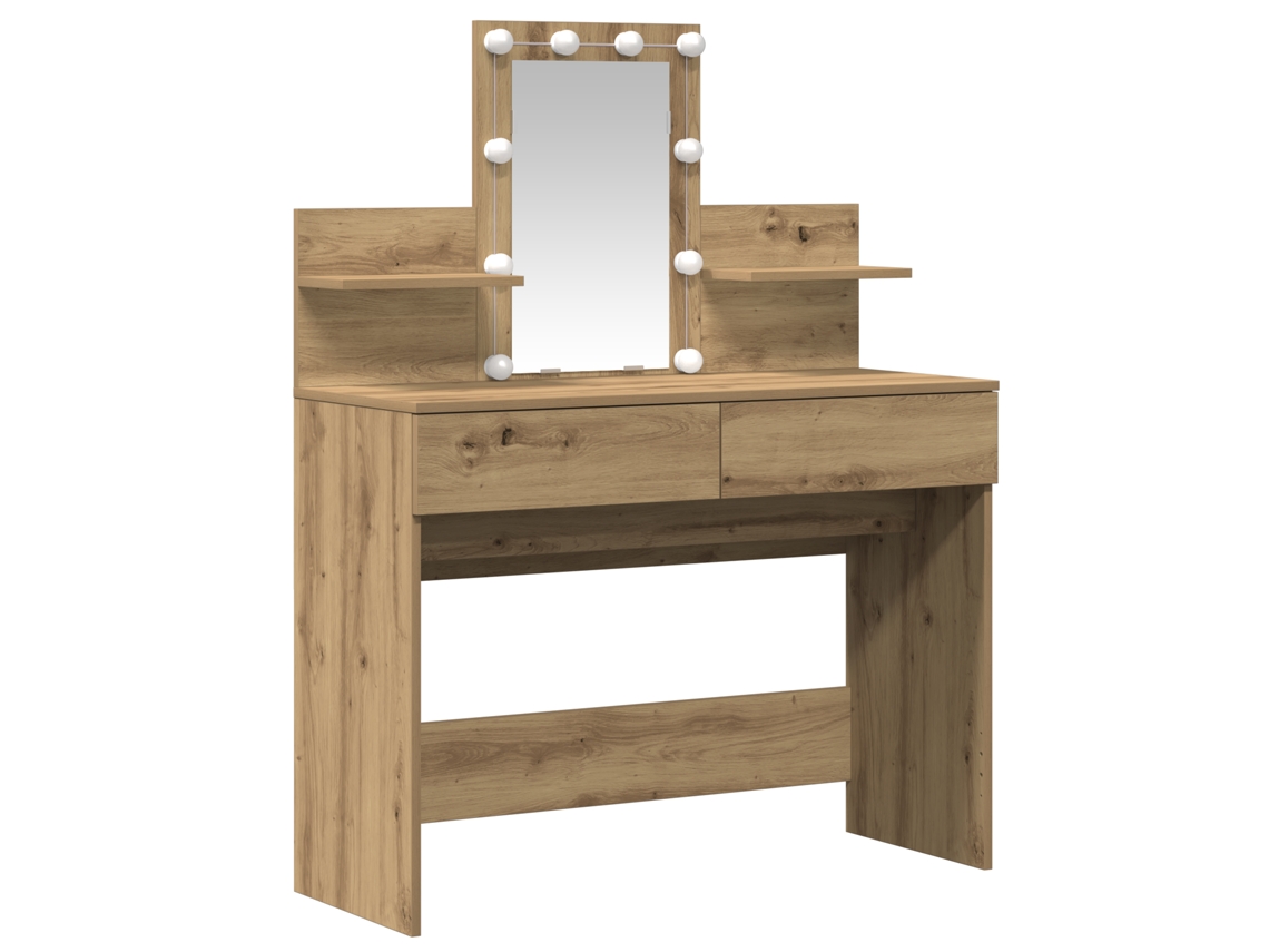 Conjunto 1 Mesa De Vestir Vidaxl Castanho Derivados De Madeira (100 X 40 X 130 Cm)