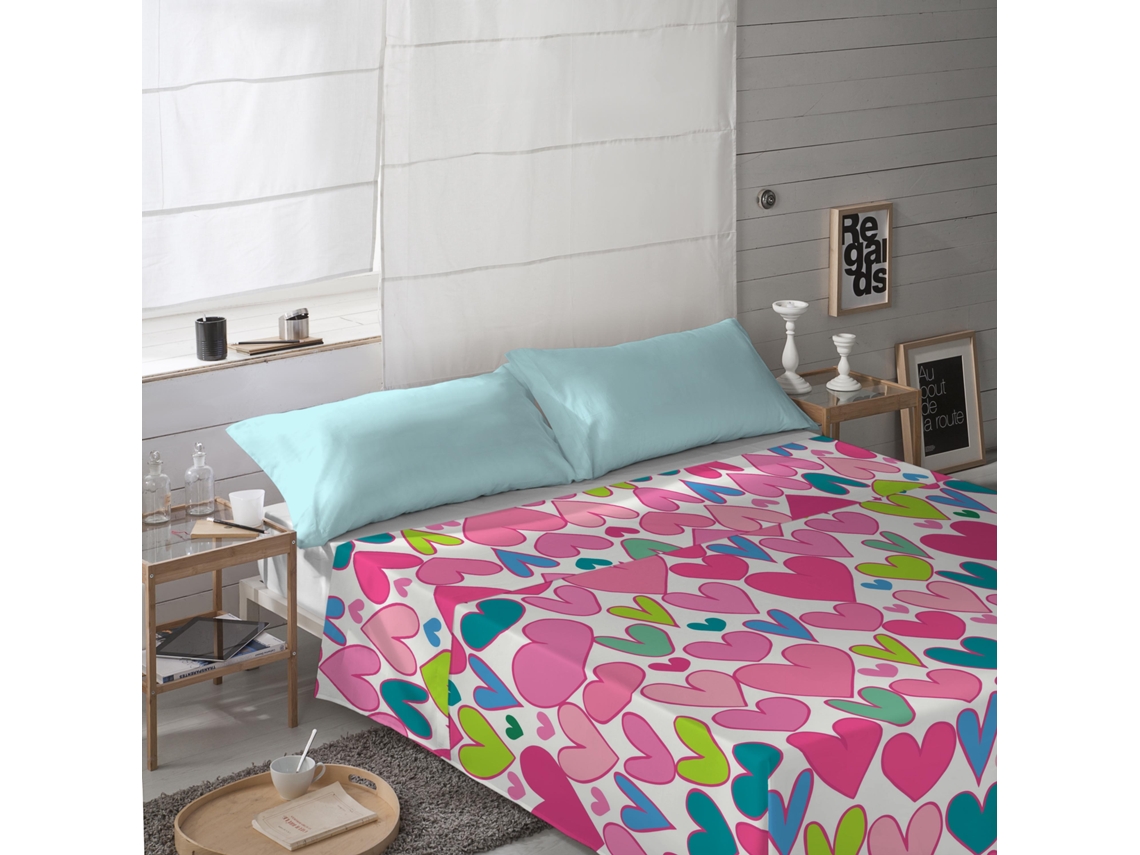 Lençol de Cima com Fronha Cama 90 Algodão Extra Macio Feito na Espanha Foraning ICEHOME