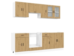 Kitchen Cabinet Set, Kitchen Cabinet Sets Vidaxl Marrom Madeira Processada (n/a)