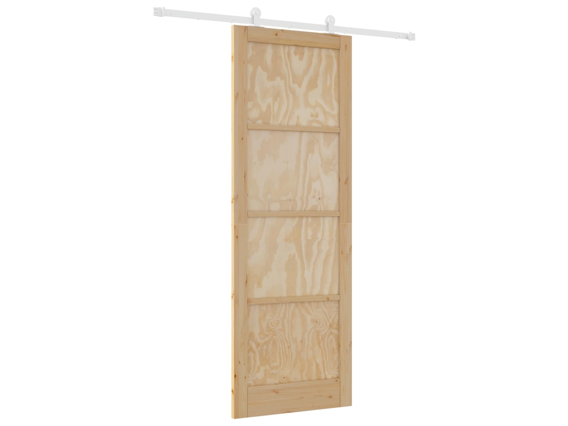 Porta Deslizante Natural e Branco 83 X 232 Cm MAISON EXCLUSIVE