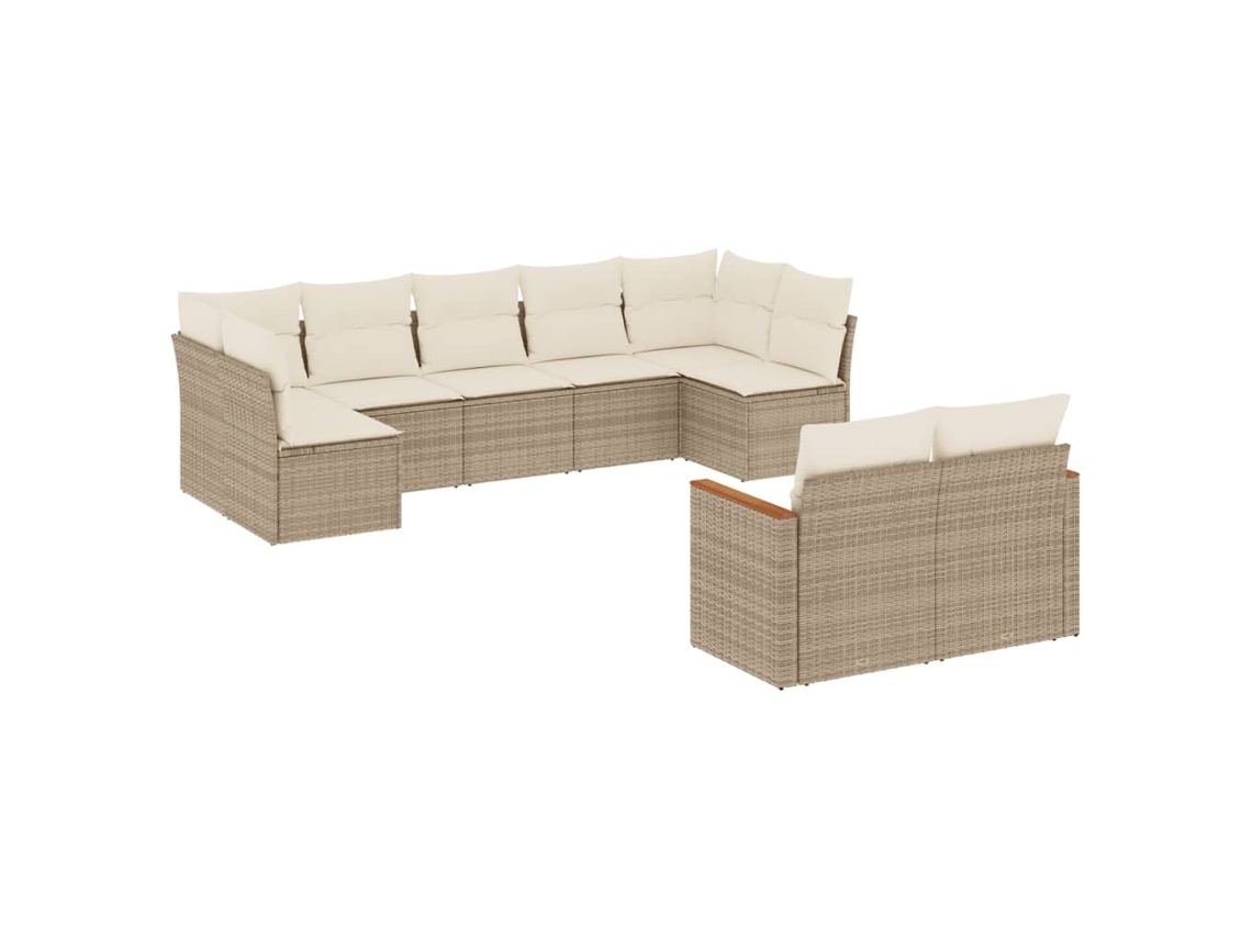 Garden Sofa Set, Garden Sofa Sets Vidaxl Bege Rattan / Vime (n/a)