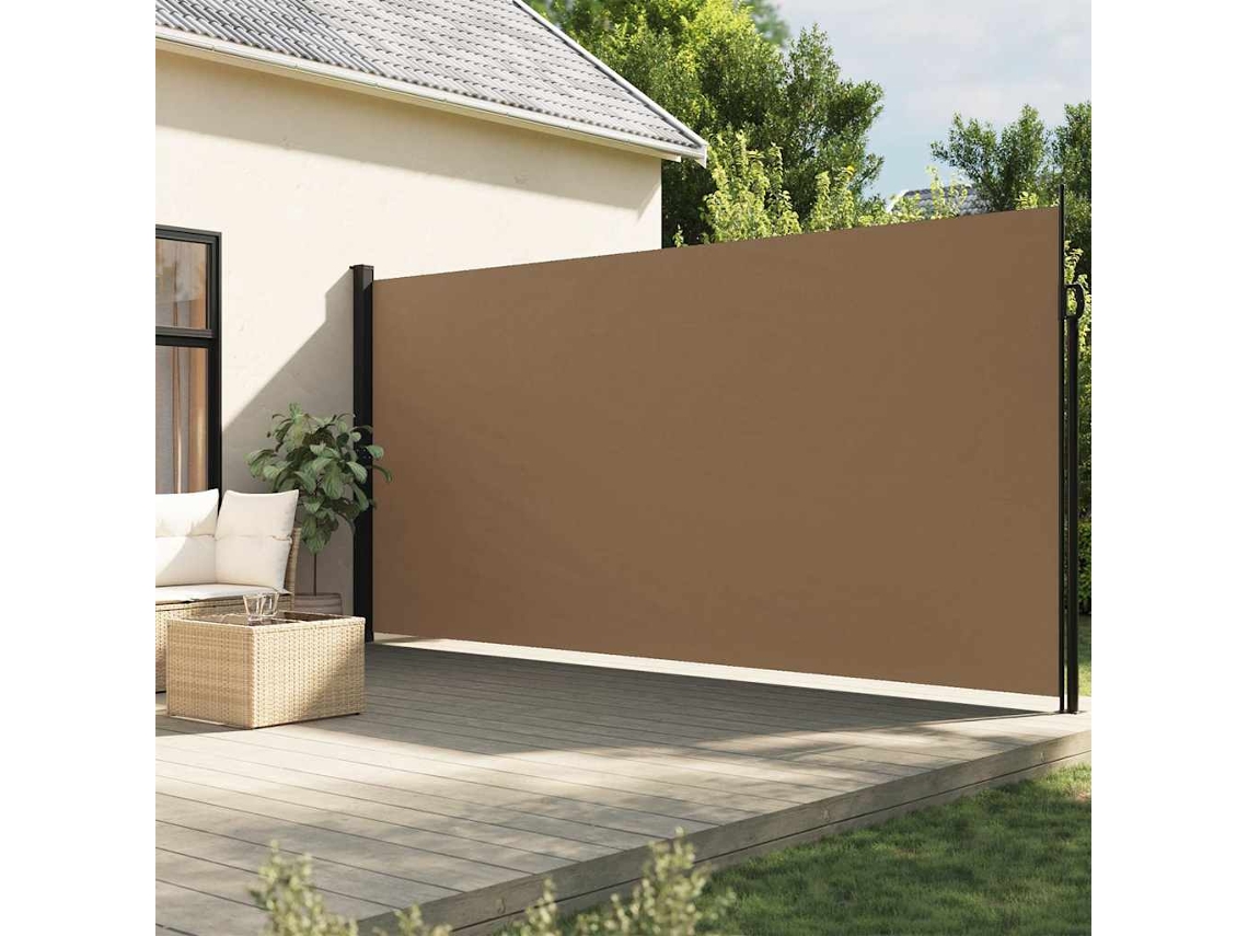Vidaxl Toldo Lateral Retrátil 220x500 Cm Cinzento-acastanhado