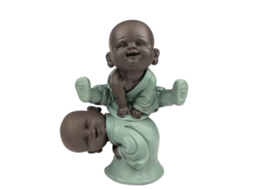 Figura Decorativa ZEN'LIGHT 2 Bonzos Saltitantes