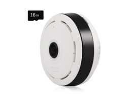 Câmera De Vigilância Yizhood V380pro Com Cartão De Memória 16g Panorama 360 Conexão Wifi Compatível Com Android/iphone Branco