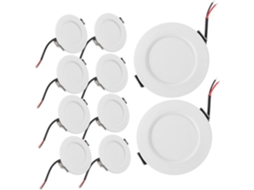 Conjunto de 10 Lâmpadas Led de Embutir para Sala de Estar SFUSHOS
