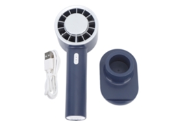 Mini ventilador portátil BRILVIBERA, carregamento USB, bateria 2200mAh, placa semicondutora, azul escuro