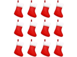 12 Meias De Natal, Botas De Natal, Meias De Natal Grandes, Meias De Natal, Meias De Natal Para Encher E Pendurar Presentes. Loja Olysi