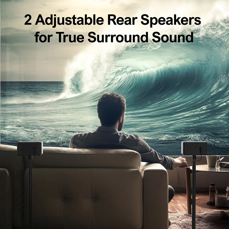 Ultimea Poseidon D50 5.1 Soundbar Bluetooth Soundbar 6 Colunas De Alto Desempenho Som Surround Chip Dsp Bassmax 3 Modos De Equalização Coluna Com Fios