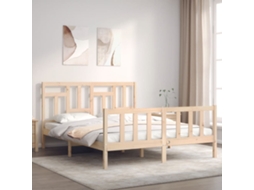 Vidaxl Cama Sem Colchão 160x200 Cm Madeira De Pinho Maciça