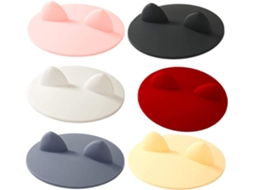 Conjunto De 6 Tampas Silicone Para Canecas Com Desenhos Animados. Proteção Contra Poeira. Aquaforge