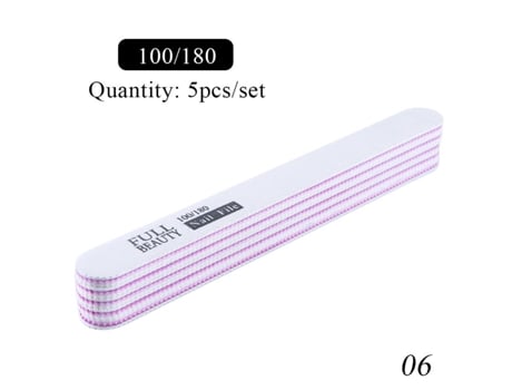 Beleza Lixar Limas para Unhas 100/180 Salão De Beleza Ferramentas para Nail Art Manicure Limas para Unhas e Tampão para Unhas Beleza Completa