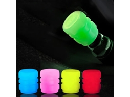 Tampas de válvula luminosas para carro, 4 peças, fluorescentes, noturnas, brilhantes, para carro, motocicleta, bicicleta, estilo roda, cubo de pneu