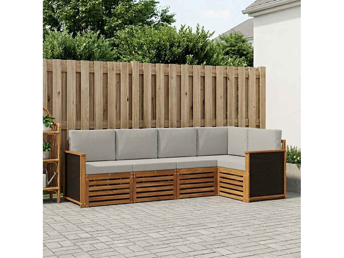 Vidaxl Conjunto De Sofás Para Exterior 4 Unid.