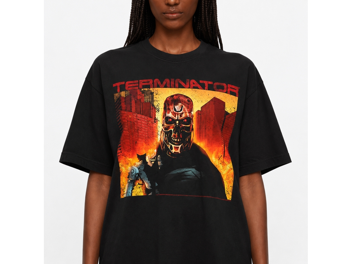 Rockinstone Terminator Endgame Black Adult T-shirt Size:xl