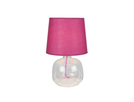 Lâmpada de Mesa Mandy In Vidro Tecido Vermelho Transparente 22,5X22,5X35 Cm EPIKASA
