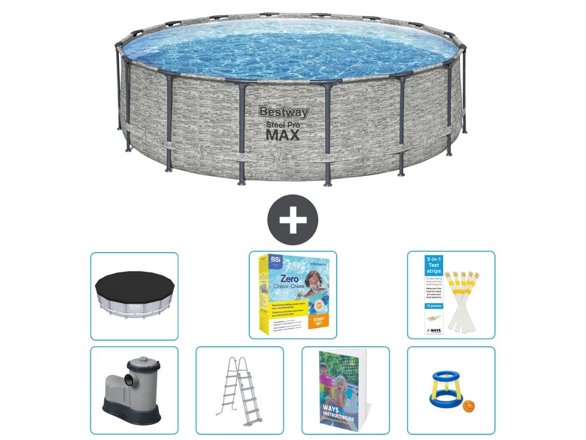 Bestway Piscina Bestway Steel Pro Max Redonda - 488x122 Cm - 8-peças S529