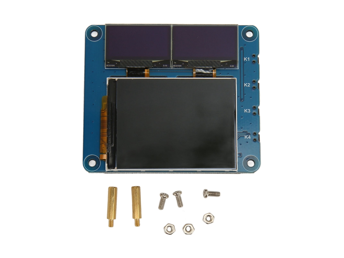 Placa De Expansão 3 Em 1 Para Rpi Com Lcd Ips De 2 Polegadas E Display Oled Azul Dual De 0.96 Polegadas