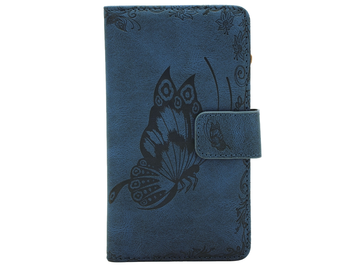 Estojo para iPhone 12 Pro EOOCOO com fecho zip e design de borboleta
