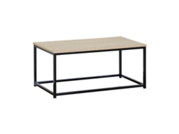 Mesa de centro retangular para TV, 90x48 cm, em carvalho.