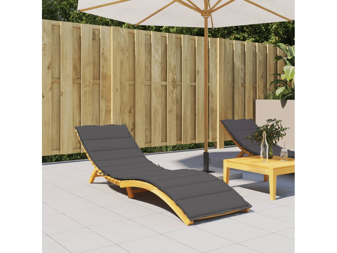 Vidaxl Almofadão P/ Espreguiçadeira 200x50x3cm Tecido Oxford Antracite