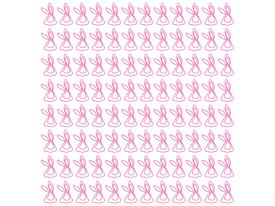 100 Clips De Papel Conejo Para Crianças Clips De Escritório Bonitos Metálicos Fortes Para Trabalho Estudo Leitura