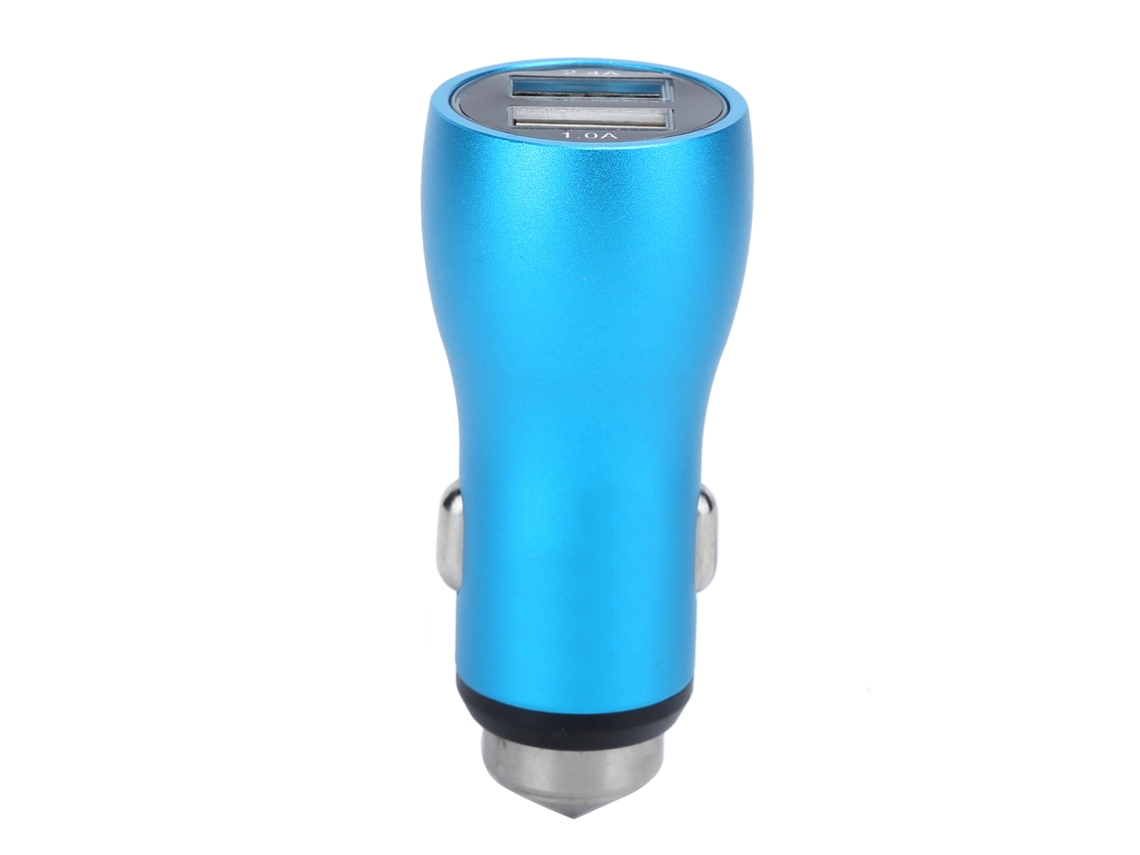 Carregador de Carro LAXISCREED 2 Portas Usb Martelo de Segurança