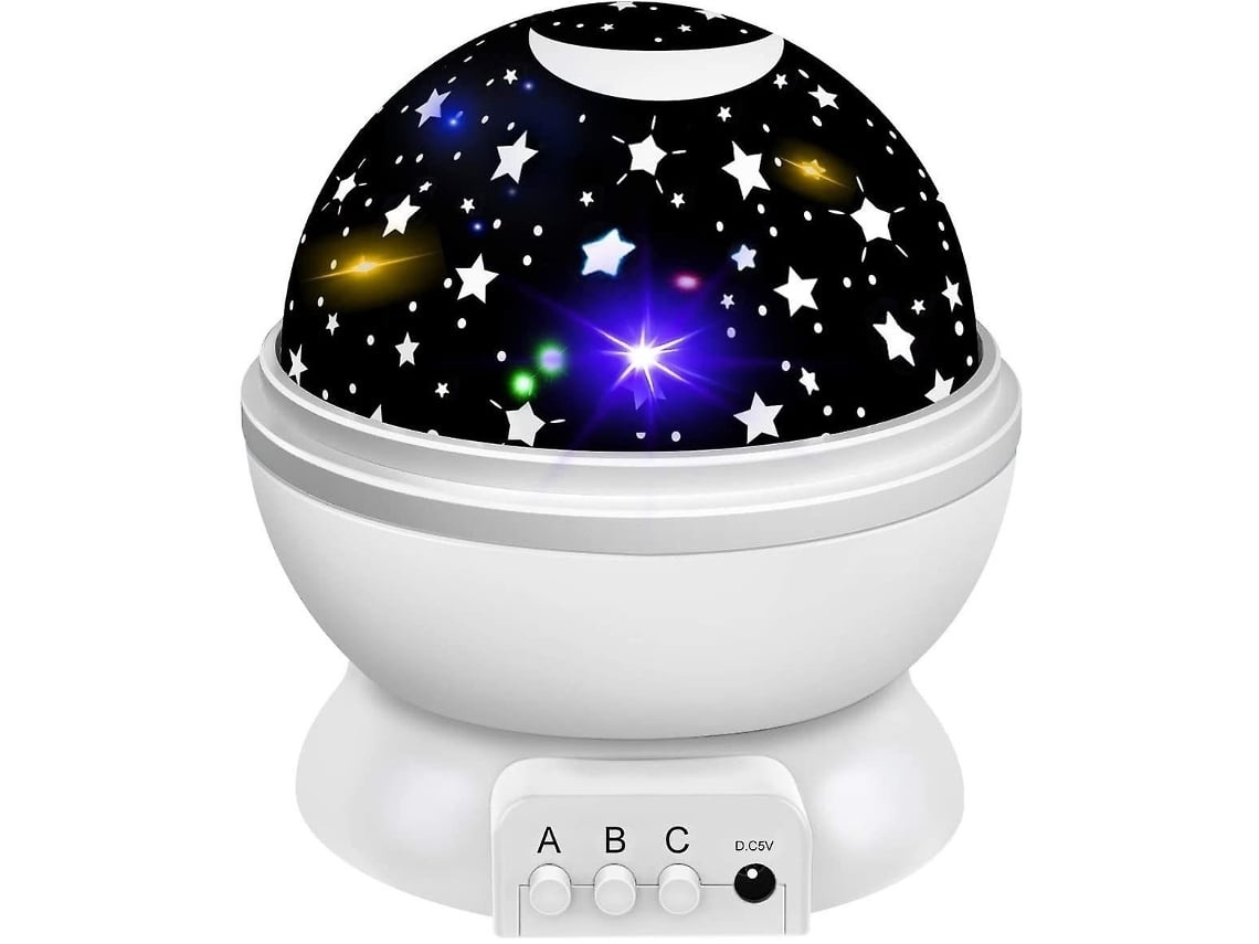 Elysve Projetor Luz Projetor Starry Sky Com 8 Modos E Telecomando (branco) - Usb 360°