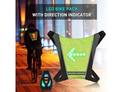 Mochila Ciclismo Led Com Sinalizador Direcional Controle Remoto Refletiva Recarregável Usb Ultraleve