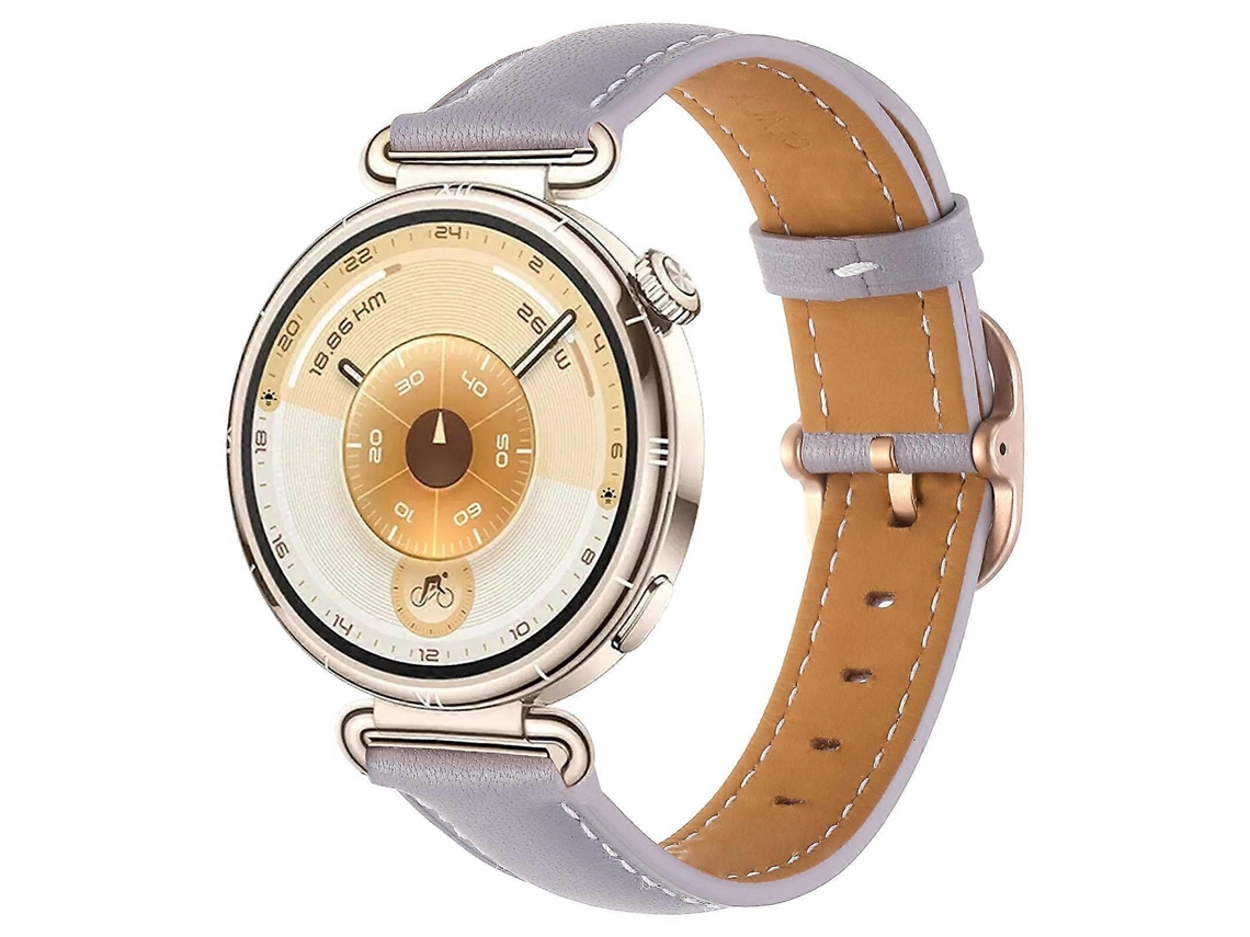 Pulseira De Relógio Em Couro Trançado Liso Com Fivela Quadrada, 18 Mm