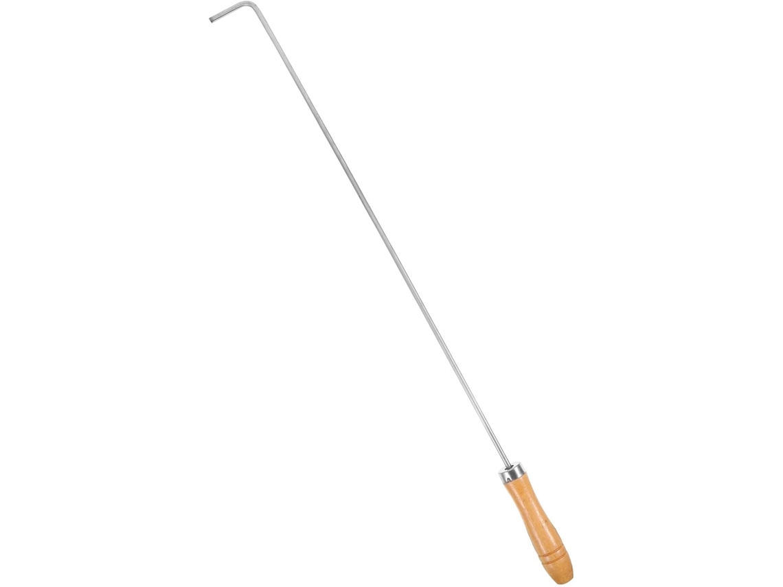 Atiçador De Lareira Leve E Resistente Em Metal Prateado, Acessório Ideal Para Lareira.