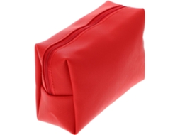 Maquiagem Necessaire em vermelho vivo, pequena e portátil.
