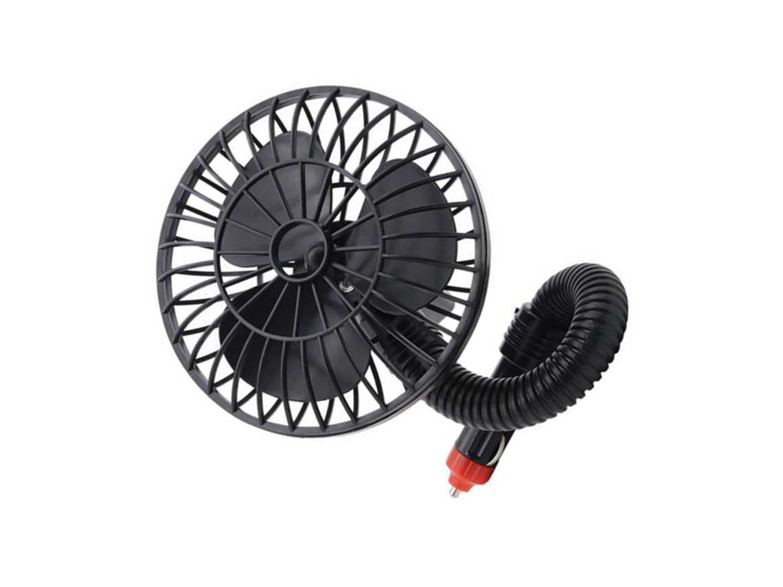 Ventilador Elétrico Portátil De 12v Para Carro, 5 Polegadas, Preto, Em Abs