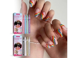 4pcs Caneta de Arte para Unhas À Prova D'água