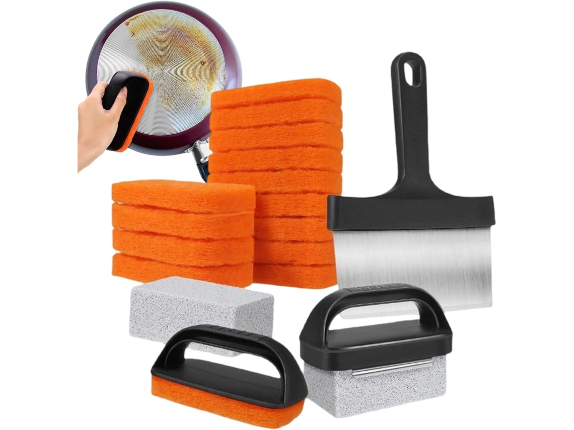 Lurelia Conjunto De Limpeza Para Chapa E Grelha, Acessórios De Churrasco E Camping