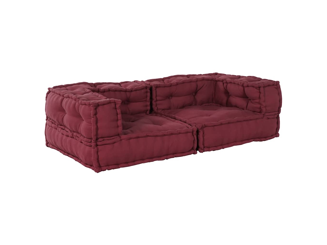 2-seater Modular Sofa, 2-seater Modular Sofas Vidaxl Vermelho Tecido (n/a)