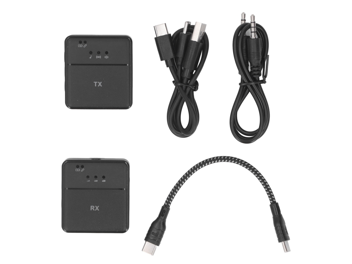Lurelia Microfone Lavalier Sem Fio Ruído Cancelamento Abs Clip On Com Plástico