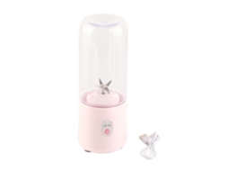 Máquina de Suco Portátil 500ml Rosa com 6 Lâminas e Carregamento USB S/MARCA para Frutas e Verduras