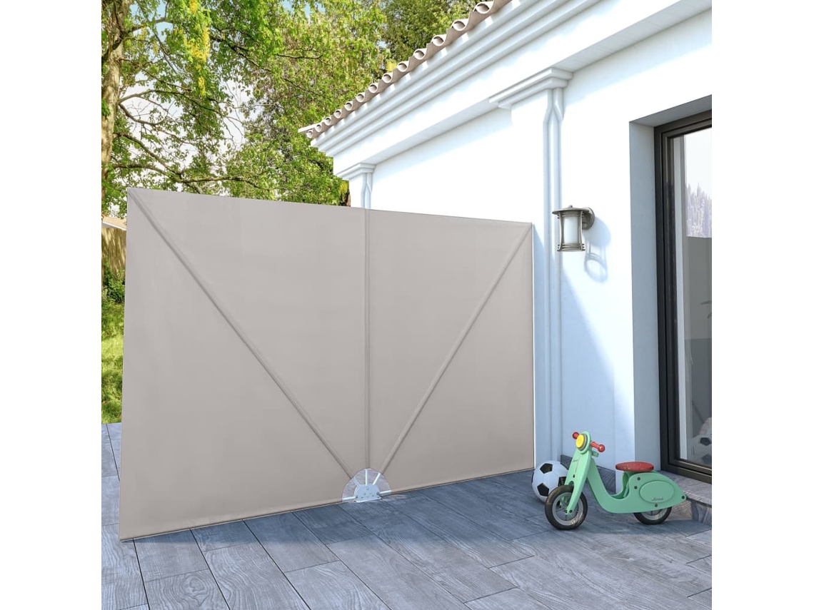 Vidaxl Toldo Lateral Dobrável Para Terraço 300x200 Cm Creme