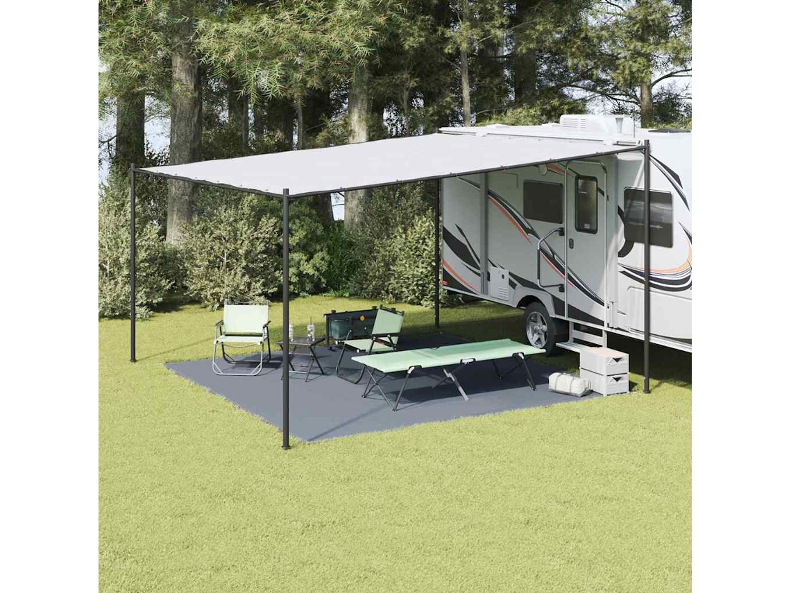 Vidaxl Tapete Para Barraca Azul E Cinza 400 X 400 Cm Polietileno