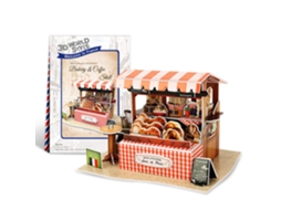 Quebra-cabeça 3d Estilo Mundial De Um Restaurante Tradicional Francês, 17x11x11 Cm.