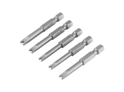 Conjunto De 5 Pontas De Parafusadeira Em Aço S2 U-shaped 50mm 1/4" Hexagonal Magnética
