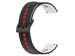 Bracelete de Smartwatch para Garmin Venu Sq 20Mm Tricolor Faixa de Relógio de Silicone Respirável Preto-Branco-Vermelho VENISYMLIS