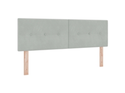 Conjunto 1 Cabeceira Estofada Vidaxl Cinzento-claro Veludo (160 Cm)